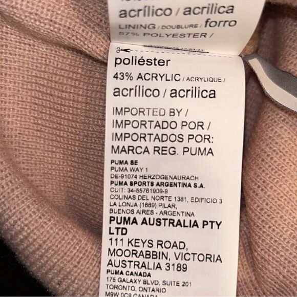 Puma Girls Pink Beanie Hat - Picture 8 of 8